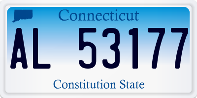 CT license plate AL53177