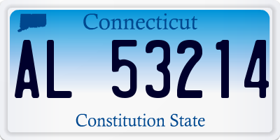 CT license plate AL53214