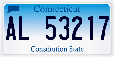 CT license plate AL53217