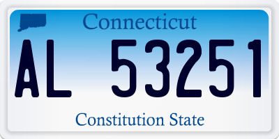 CT license plate AL53251