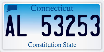 CT license plate AL53253