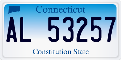 CT license plate AL53257
