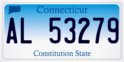 CT license plate AL53279