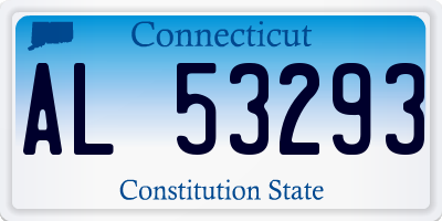 CT license plate AL53293