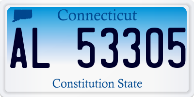 CT license plate AL53305