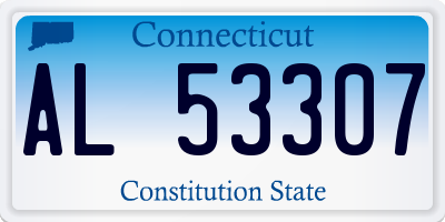 CT license plate AL53307