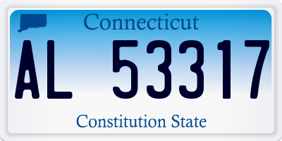 CT license plate AL53317