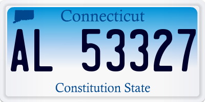 CT license plate AL53327