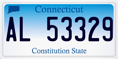 CT license plate AL53329