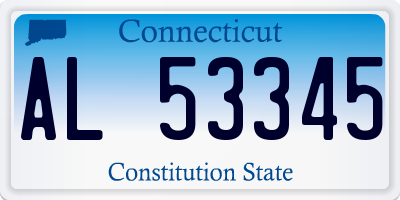 CT license plate AL53345