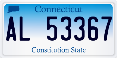 CT license plate AL53367