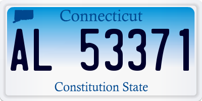 CT license plate AL53371