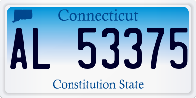 CT license plate AL53375