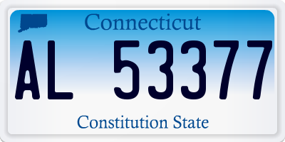 CT license plate AL53377