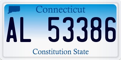 CT license plate AL53386
