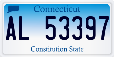 CT license plate AL53397