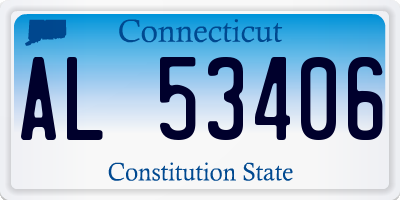 CT license plate AL53406