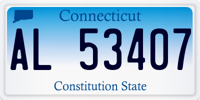 CT license plate AL53407