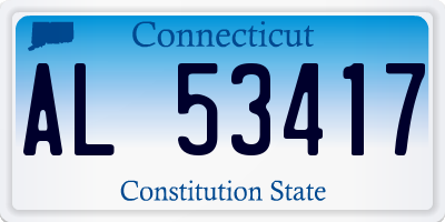 CT license plate AL53417