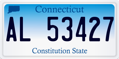 CT license plate AL53427