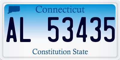 CT license plate AL53435