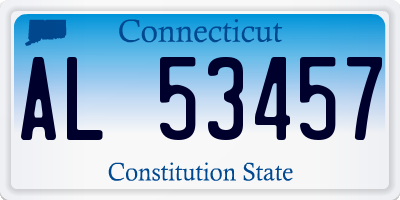 CT license plate AL53457