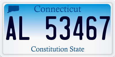 CT license plate AL53467