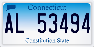 CT license plate AL53494