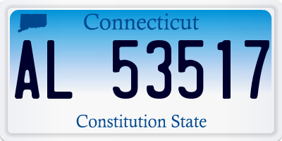 CT license plate AL53517