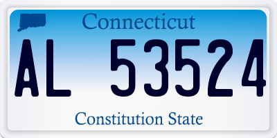 CT license plate AL53524