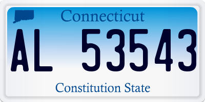 CT license plate AL53543