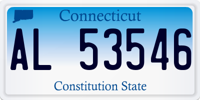 CT license plate AL53546