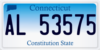 CT license plate AL53575