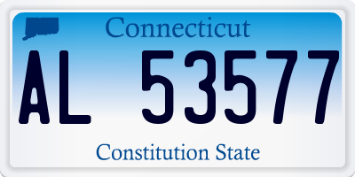 CT license plate AL53577