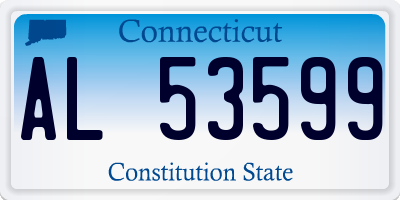 CT license plate AL53599