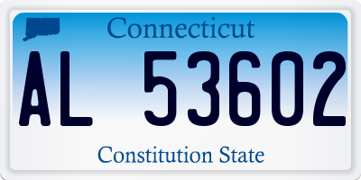 CT license plate AL53602