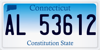 CT license plate AL53612