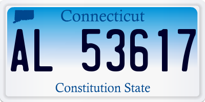 CT license plate AL53617