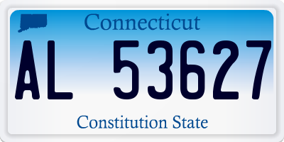 CT license plate AL53627