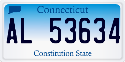 CT license plate AL53634