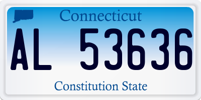 CT license plate AL53636