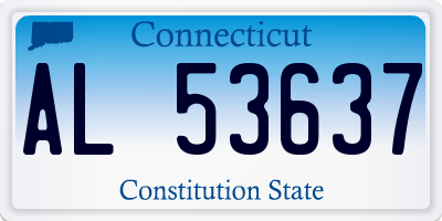 CT license plate AL53637
