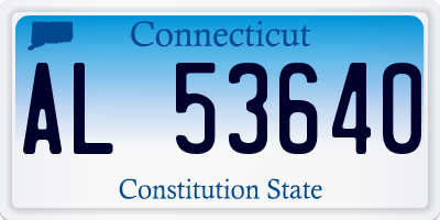 CT license plate AL53640