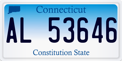 CT license plate AL53646
