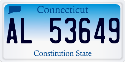 CT license plate AL53649