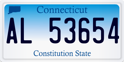 CT license plate AL53654