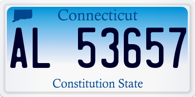 CT license plate AL53657