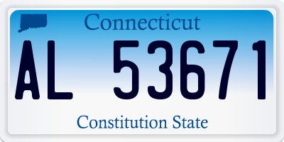 CT license plate AL53671