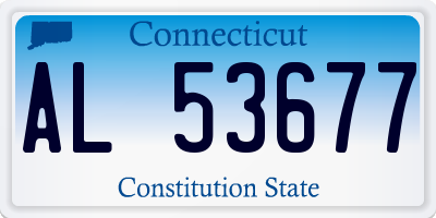 CT license plate AL53677