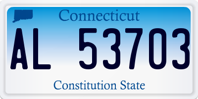 CT license plate AL53703